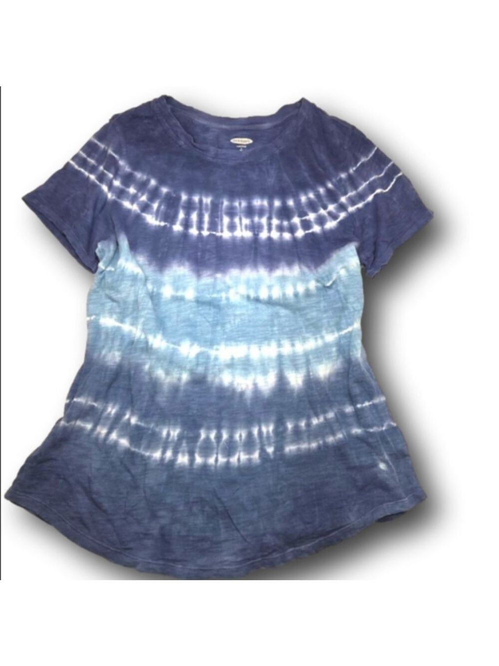 Women's Old Navy Blue & White Tie-Dye Short Sleeve Tee L tall